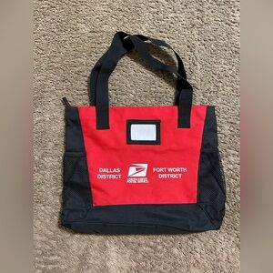 Vintage USPS Mailman “triple red & black” tote bag 2006